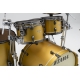 TAMA Starclassic Maple 4-piece shell pack with 22" bass drum, Smoked Black Nickel Shell Hardware SATIN AZTEC GOLD METALLIC