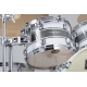TAMA Starclassic Maple 4-piece shell pack with 22" bass drum, Chrome Shell Hardware SILVER SNOW RACING STRIPE