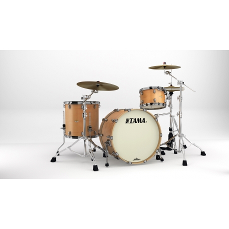 TAMA Starclassic Maple 3-piece shell pack with 22" bass drum, Black Nickel Shell Hardware VINTAGE ANTIQUE MAPLE