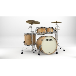 TAMA Starclassic Maple 4-piece shell pack with 22" bass drum, Black Nickel Shell Hardware VINTAGE ANTIQUE MAPLE