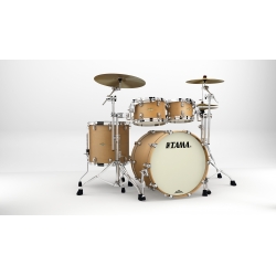 TAMA Starclassic Maple 4-piece shell pack with 22" bass drum, Chrome Shell Hardware VINTAGE ANTIQUE MAPLE