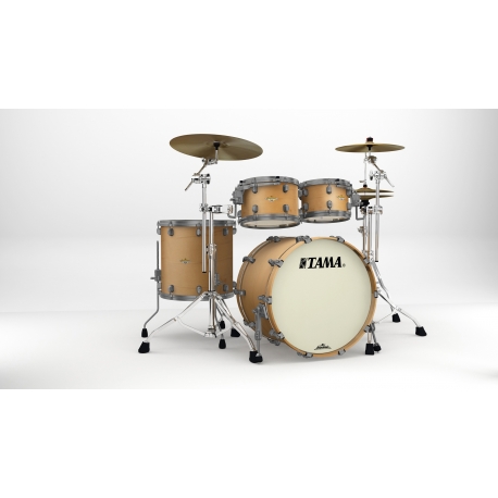 TAMA Starclassic Maple 4-piece shell pack with 22" bass drum, Smoked Black Nickel Shell Hardware VINTAGE ANTIQUE MAPLE