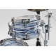 TAMA Starclassic Maple 3-piece shell pack with 22" bass drum, Chrome Shell Hardware BLUE & WHITE OYSTER