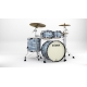 TAMA Starclassic Maple 4-piece shell pack with 22" bass drum, Black Nickel Shell Hardware BLUE & WHITE OYSTER
