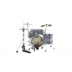 TAMA Starclassic Maple 4-piece shell pack with 22" bass drum, Chrome Shell Hardware BLUE & WHITE OYSTER