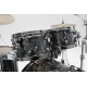 TAMA Starclassic Maple 4-piece shell pack with 22" bass drum, Black Nickel Shell Hardware CHARCOAL SWIRL