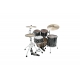 TAMA Starclassic Maple 4-piece shell pack with 22" bass drum, Black Nickel Shell Hardware CHARCOAL SWIRL
