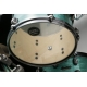 TAMA Starclassic Maple 3-piece shell pack with 22" bass drum, Smoked Black Nickel Shell Hardware SURF GREEN SILK