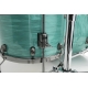 TAMA Starclassic Maple 3-piece shell pack with 22" bass drum, Smoked Black Nickel Shell Hardware SURF GREEN SILK