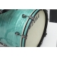 TAMA Starclassic Maple 4-piece shell pack with 22" bass drum, Smoked Black Nickel Shell Hardware SURF GREEN SILK