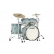 TAMA Starclassic Maple 4-piece shell pack with 22" bass drum, Smoked Black Nickel Shell Hardware SKY BLUE SWIRL