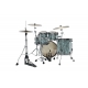 TAMA Starclassic Maple 4-piece shell pack with 22" bass drum, Smoked Black Nickel Shell Hardware SKY BLUE SWIRL