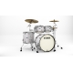 TAMA Starclassic Maple 4-piece shell pack with 22" bass drum, Smoked Black Nickel Shell Hardware SNOW WHITE PEARL