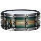 TAMA Starclassic Maple 14"x5.5" Snare Drum, Smoked Black Nickel Shell Hardware EMERALD PACIFIC WALNUT BURST