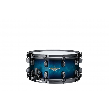 TAMA Starclassic Maple 14"x6.5" Snare Drum, Black Nickel Shell Hardware MOLTEN ELECTRIC BLUE BURST
