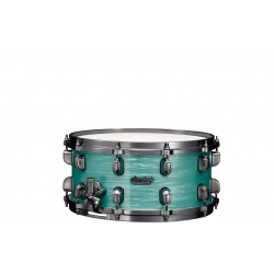 TAMA Starclassic Maple 14"x6.5" Snare Drum, Black Nickel Shell Hardware SURF GREEN SILK