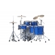 TAMA Starclassic Walnut/Birch 5-piece shell pack with 22" bass drum LACQUER OCEAN BLUE RIPPLE
