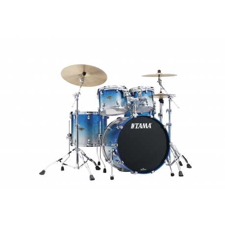 TAMA Starclassic Walnut/Birch 4-piece shell pack with 22" bass drum MOLTEN BLUE ICE FADE