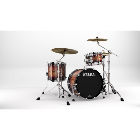 TAMA Starclassic Walnut/Birch 3-piece shell pack with 20" bass drum MOLTEN BROWN BURST