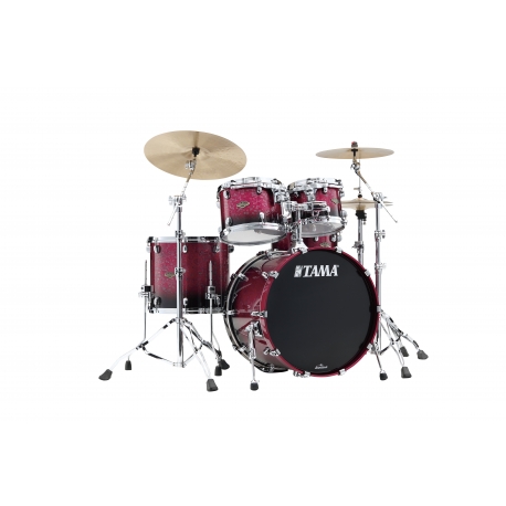 TAMA Starclassic Walnut/Birch 4-piece shell pack with 22" bass drum MOLTEN DARK RASPBERRY FADE