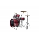 TAMA Starclassic Walnut/Birch 4-piece shell pack with 22" bass drum MOLTEN DARK RASPBERRY FADE