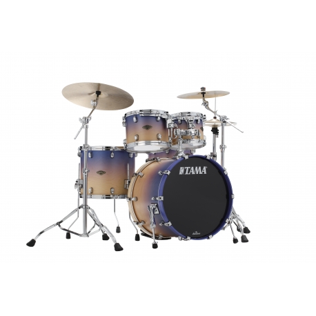 TAMA Starclassic Walnut/Birch 4-piece shell pack with 22" bass drum SATIN PURPLE ATMOSPHERE FADE