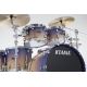 TAMA Starclassic Walnut/Birch 5-piece shell pack with 22" bass drum SATIN PURPLE ATMOSPHERE FADE
