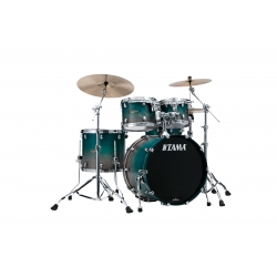 TAMA Starclassic Walnut/Birch 4-piece shell pack with 22" bass drum SATIN SAPPHIRE FADE