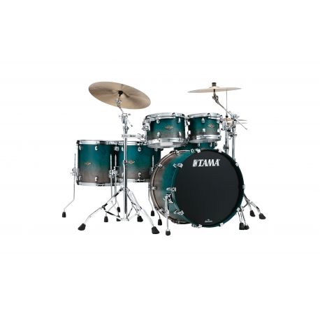 TAMA Starclassic Walnut/Birch 5-piece shell pack with 22" bass drum SATIN SAPPHIRE FADE