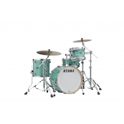 TAMA Starclassic Walnut/Birch 3-piece shell pack with 20" bass drum SURF GREEN SILK
