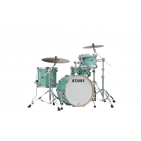 TAMA Starclassic Walnut/Birch 3-piece shell pack with 20" bass drum SURF GREEN SILK