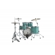 TAMA Starclassic Walnut/Birch 4-piece shell pack with 22" bass drum SURF GREEN SILK