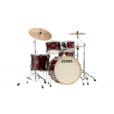 TAMA Superstar Classic 5-piece kit with 22" Bass Drum & hardware pack GLOSS GARNET LACEBARK PINE