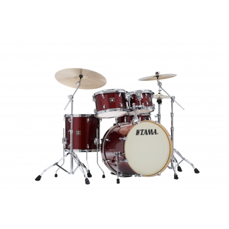 TAMA Superstar Classic 5-Piece kit with 20" Bass Drum & hardware pack DARK RED SPARKLE