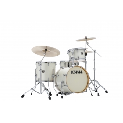 TAMA Superstar Classic 4-Piece kit with 18" Bass Drum & hardware pack VINTAGE WHITE SPARKLE