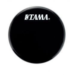 TAMA Bass Drum Front Head 22", Black w/ TAMA Logo