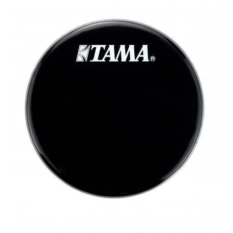 TAMA Bass Drum Front Head 22", Black w/ TAMA Logo