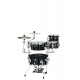 TAMA Cocktail-JAM Mini 4-piece complete kit with 14" bass drum HAIRLINE BLACK