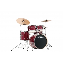 TAMA Imperialstar 5-piece complete kit with 20" bass drum & Meinl HCS Bronze cymbals CANDY APPLE MIST