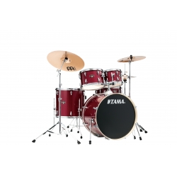 TAMA Imperialstar 5-piece complete kit with 20" bass drum & Meinl HCS Bronze cymbals CANDY APPLE MIST
