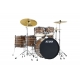 TAMA Imperialstar 5-piece complete kit with 22" bass drum & Meinl HCS Bronze cymbals COFFEE TEAK WRAP