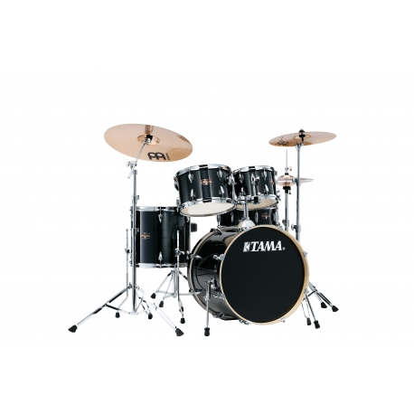 TAMA Imperialstar 5-piece complete kit with 18" bass drum & Meinl HCS Bronze cymbals HAIRLINE BLACK