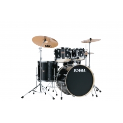 TAMA Imperialstar 6-piece complete kit with 22" bass drum & Meinl HCS Bronze cymbals HAIRLINE BLACK
