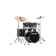 TAMA Imperialstar 5-piece complete kit with 20" bass drum & Meinl HCS Bronze cymbals HAIRLINE BLACK