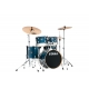 TAMA Imperialstar 6-piece complete kit with 22" bass drum & Meinl HCS Bronze cymbals HAIRLINE BLUE