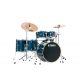 TAMA Imperialstar 5-piece complete kit with 20" bass drum & Meinl HCS Bronze cymbals HAIRLINE BLUE