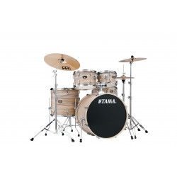 TAMA Imperialstar 5-piece complete kit with 22" bass drum & Meinl HCS Bronze cymbals NATURAL ZEBRAWOOD WRAP