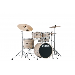 TAMA Imperialstar 5-piece complete kit with 18" bass drum & Meinl HCS Bronze cymbals NATURAL ZEBRAWOOD WRAP