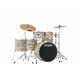 TAMA Imperialstar 6-piece complete kit with 22" bass drum & Meinl HCS Bronze cymbals NATURAL ZEBRAWOOD WRAP