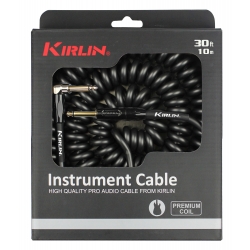CABLE GUITARE KIRLIN 10M JACK JACK COUDE